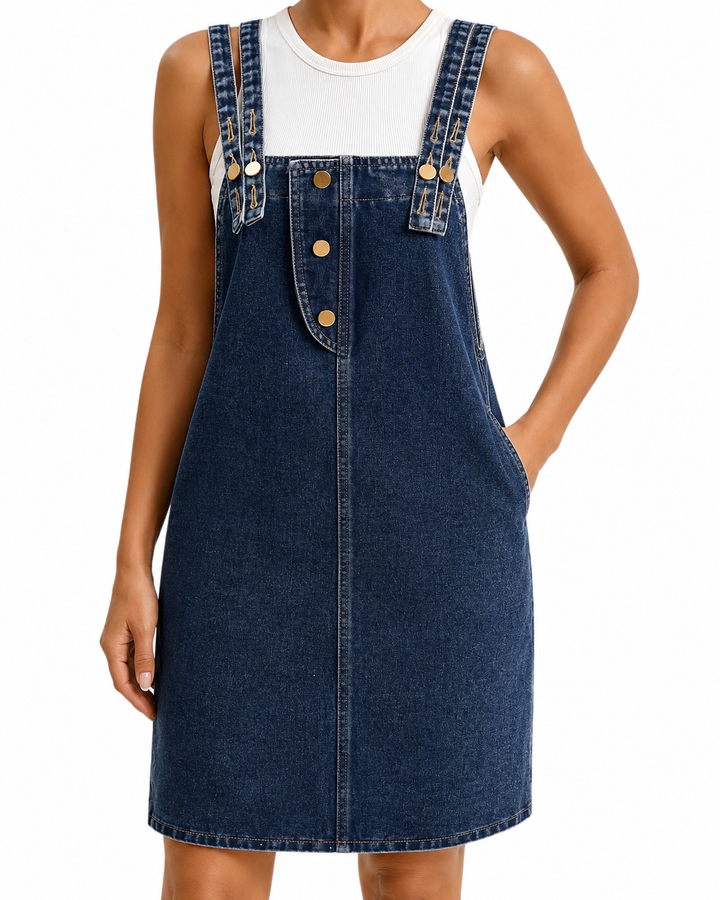 Clara | Belted Denim Dress