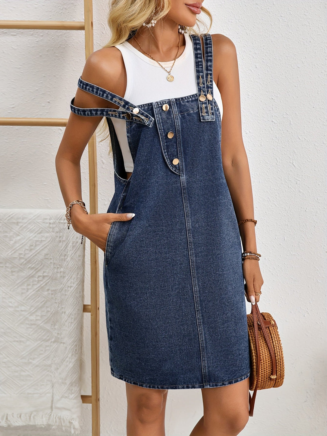 Clara | Belted Denim Dress