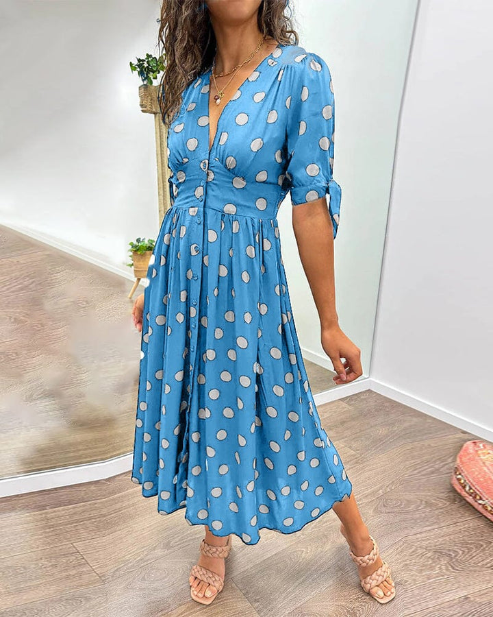 Bellamy™ | Polka Dots V-Neck Dress