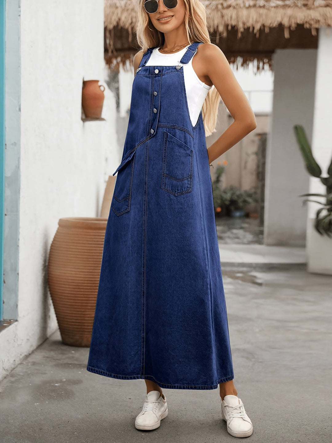 Ivy | Zip Front Denim Dress