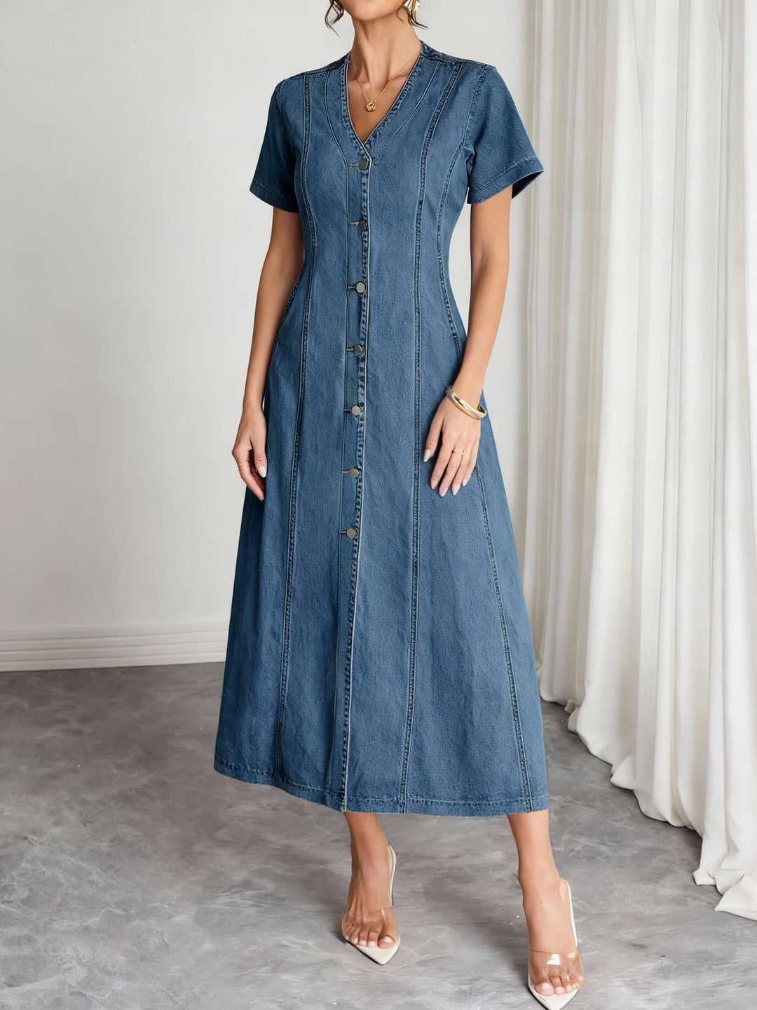 Ava | Summer Denim Dress