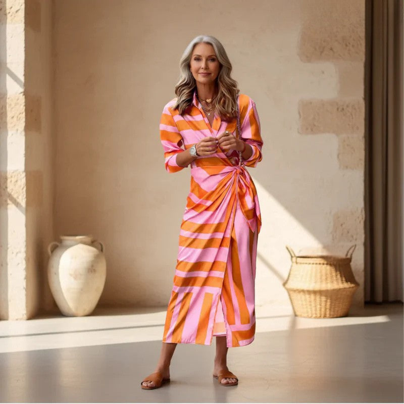 Elvina™ | Printed Wrap Dress
