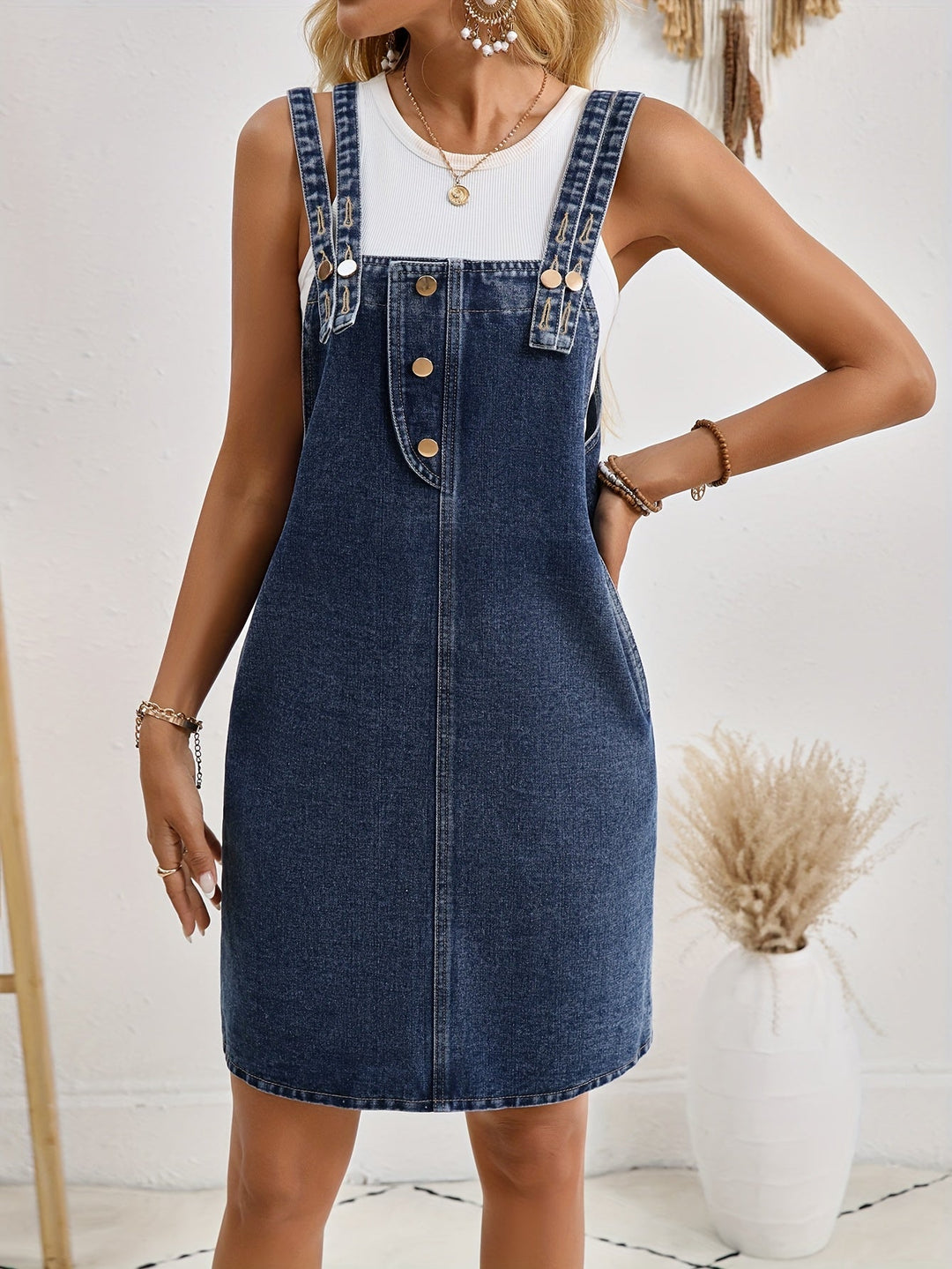 Clara | Belted Denim Dress