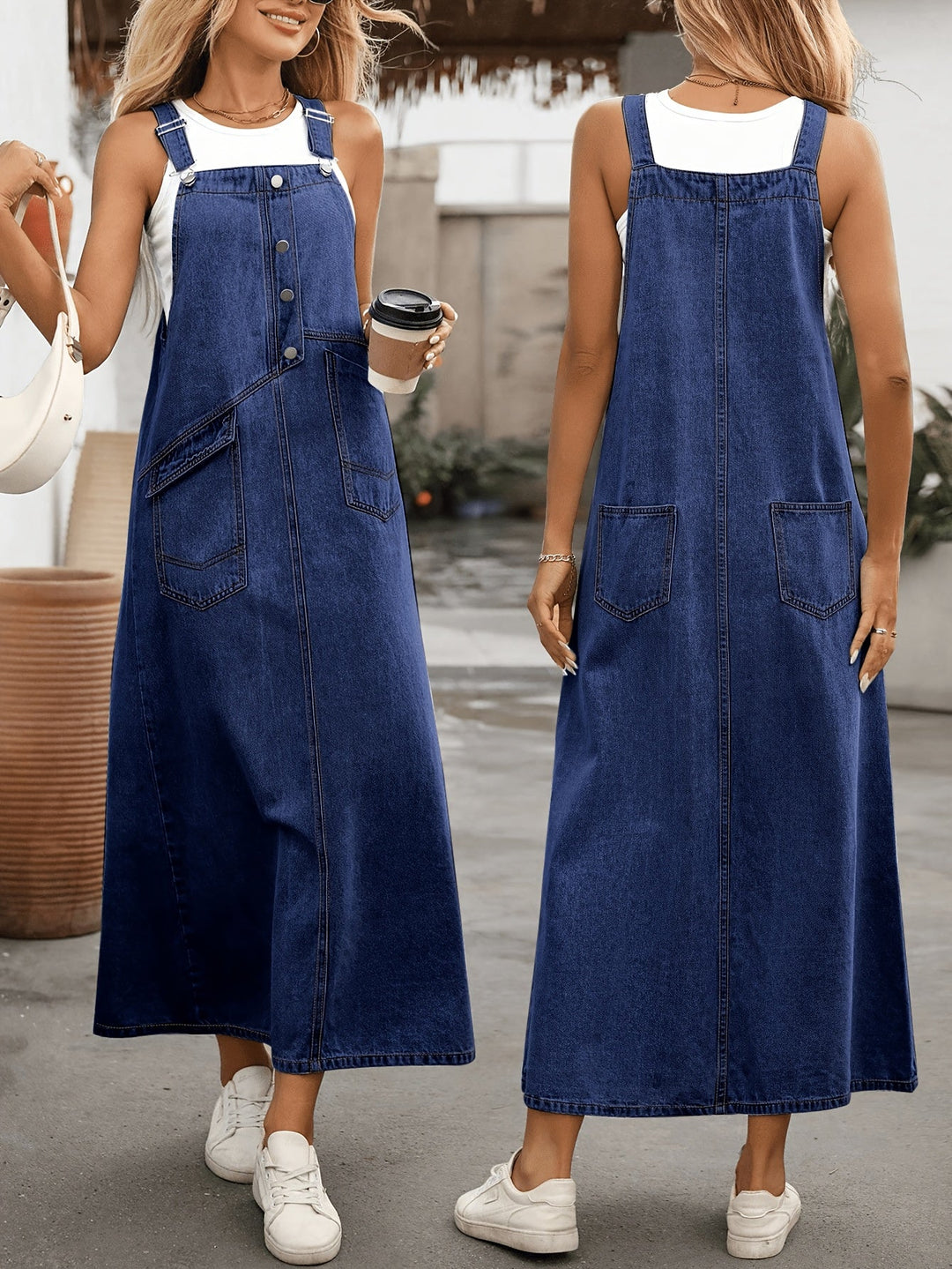 Ivy | Zip Front Denim Dress
