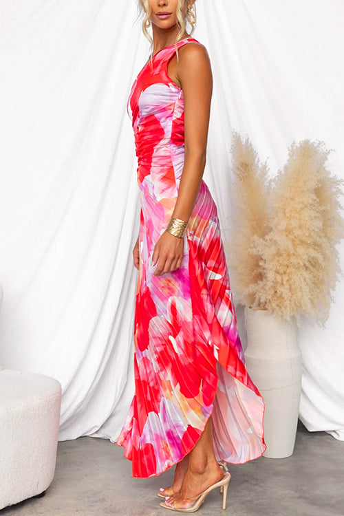 Joanne | Pleated One-Shoulder Dress