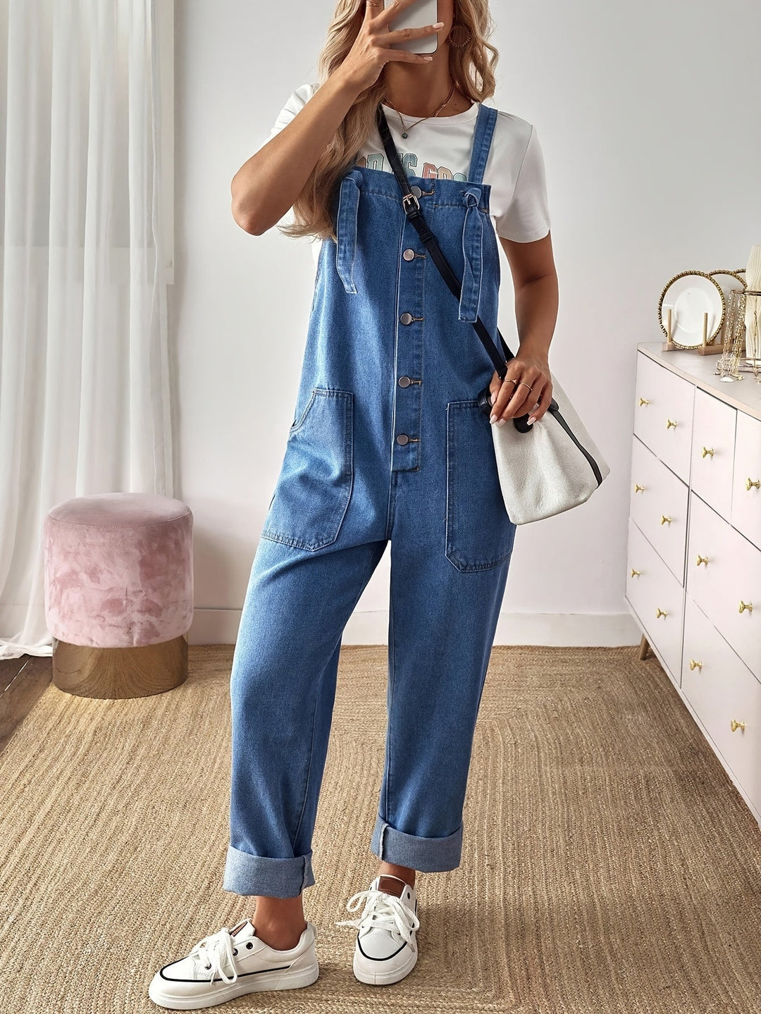 Mila | V Neck Denim Dress