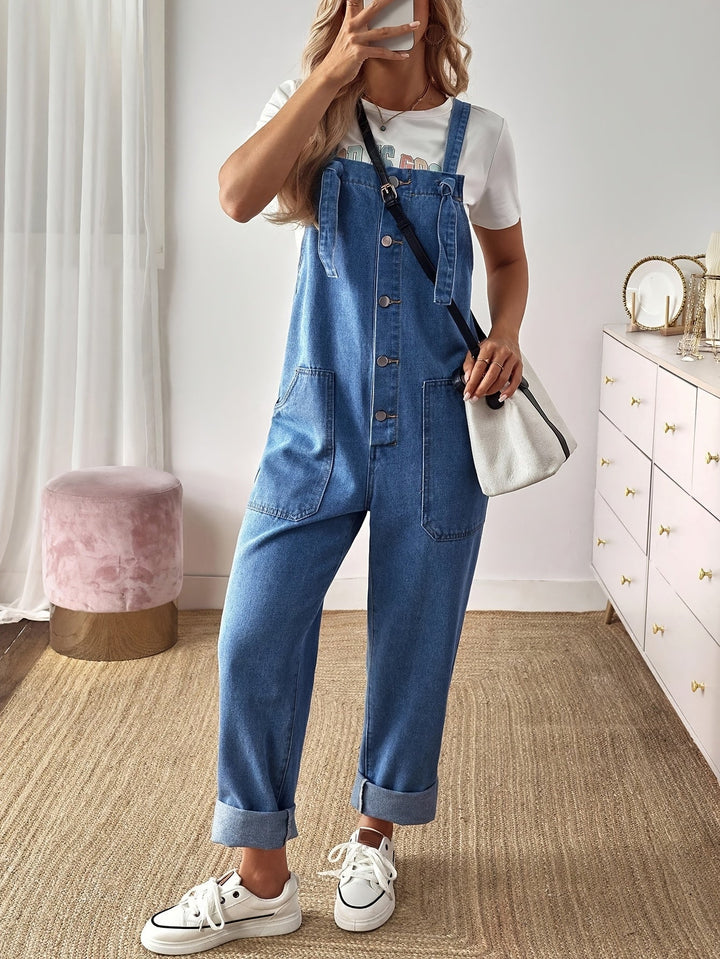 Mila | V Neck Denim Dress