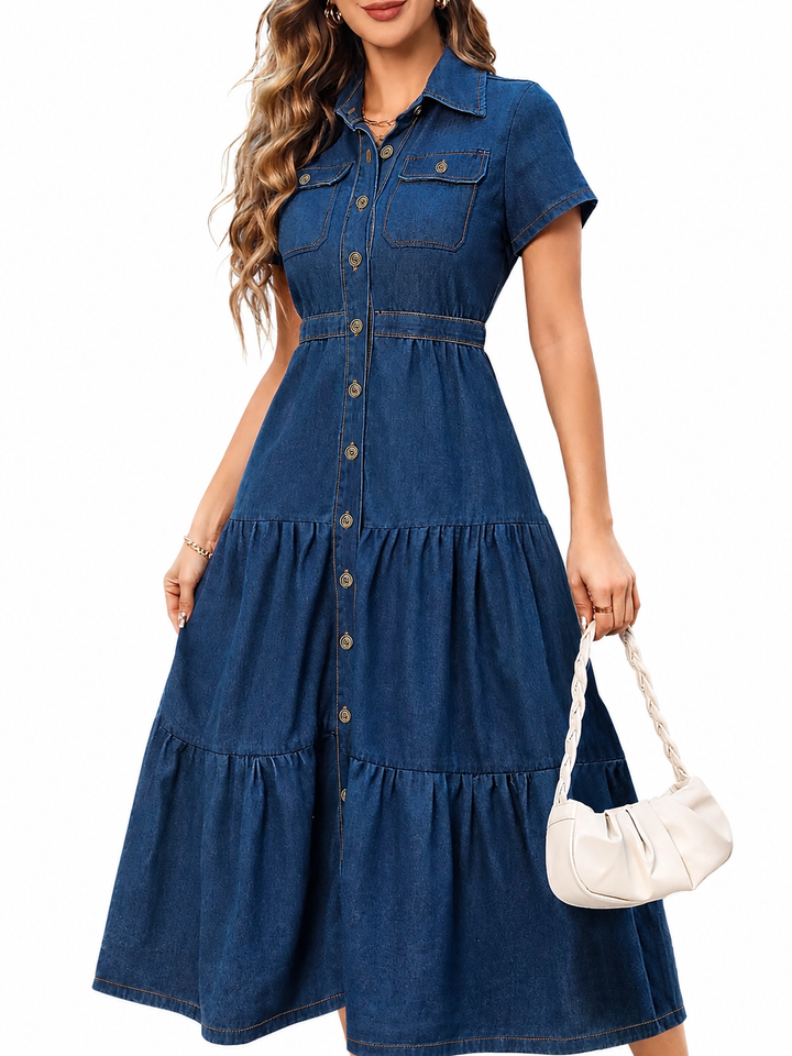 Noelle | Flattering Fit Denim Dress