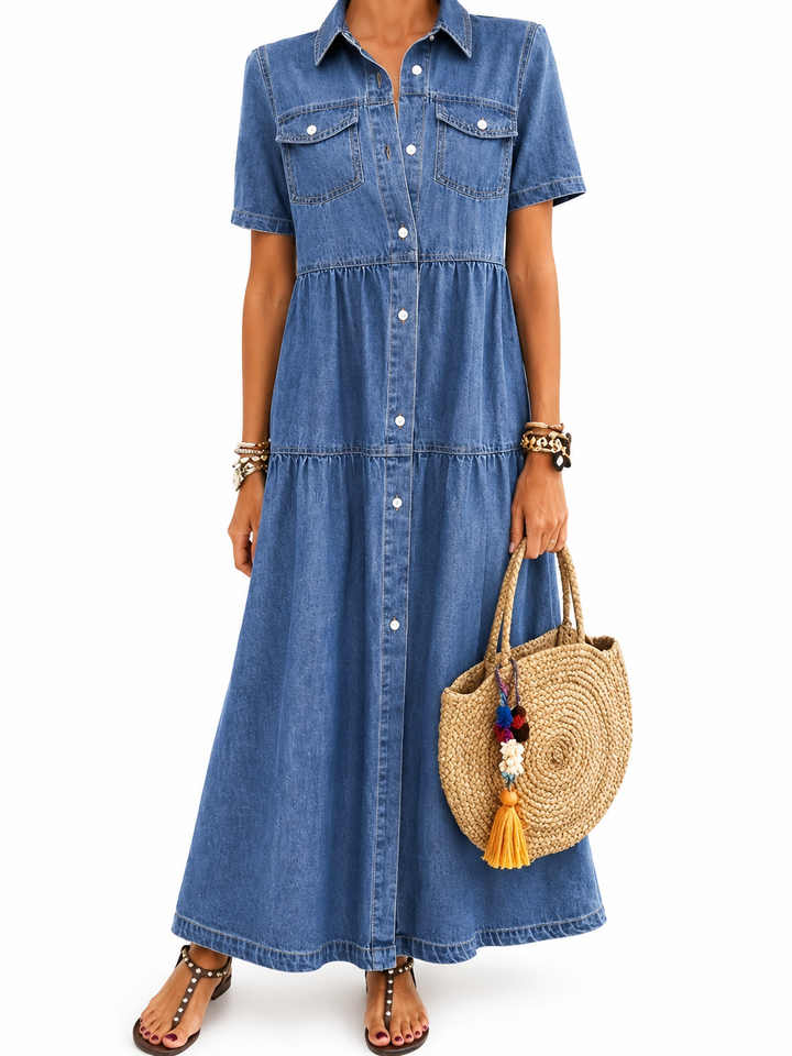 Esme | Light Wash Denim Dress
