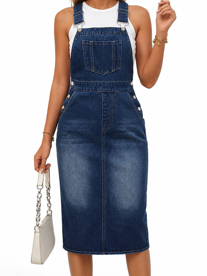 Olivia | Midi Denim Dress