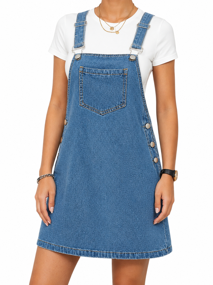 Nora | Button Front Denim Dress