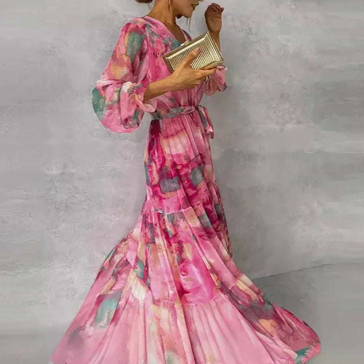 Sophie | Elegant Floral Wedding Guest Maxi Dress
