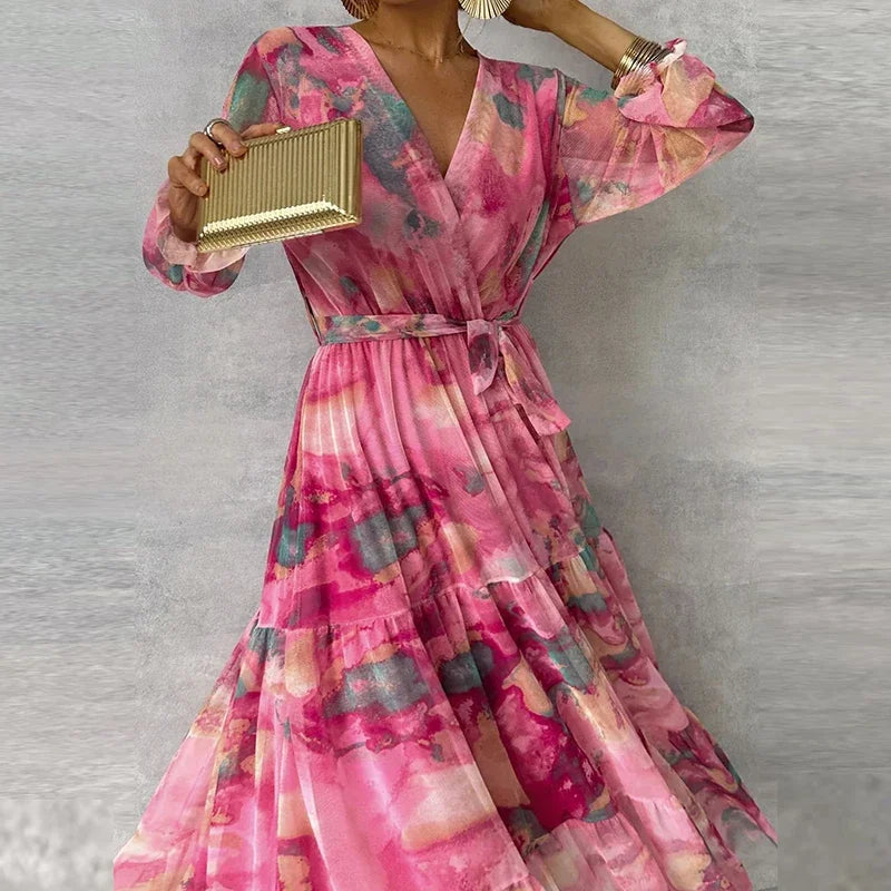 Sophie | Elegant Floral Wedding Guest Maxi Dress