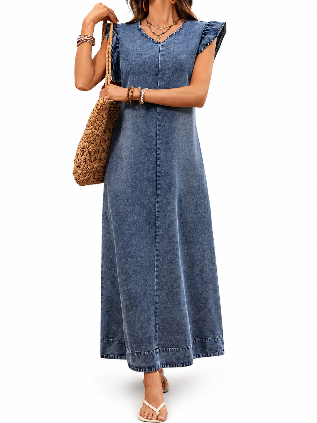 Rosa | Soft Cotton Denim Dress
