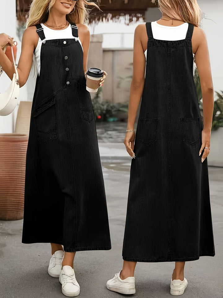 Ivy | Zip Front Denim Dress