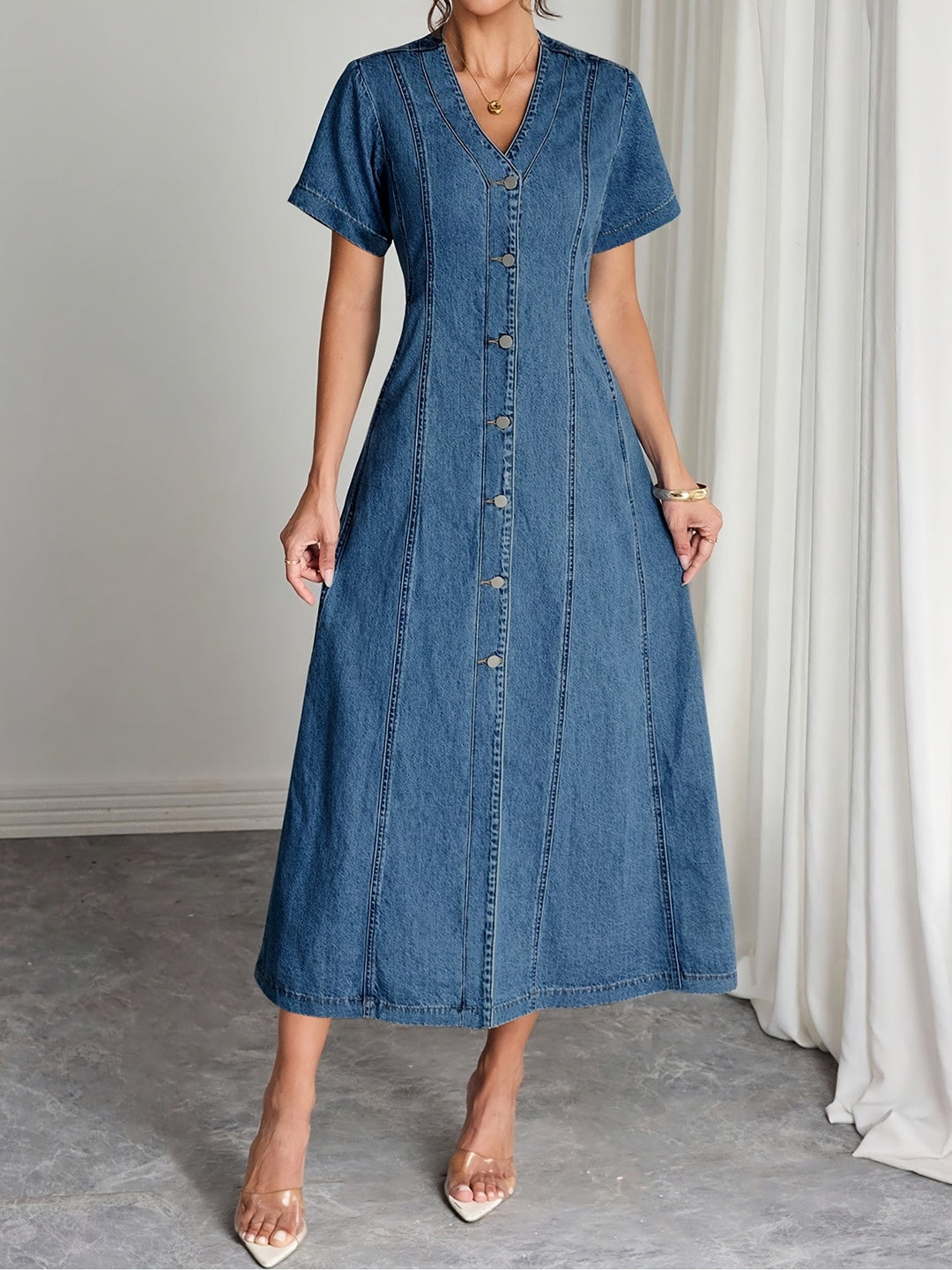 Ava | Summer Denim Dress