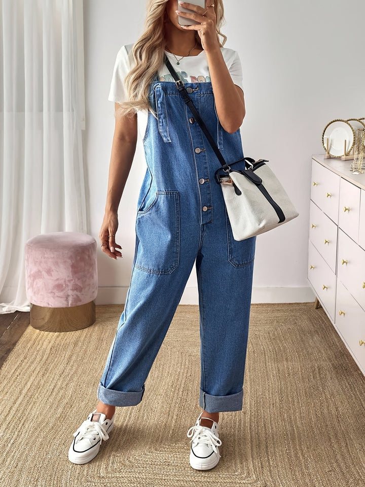 Mila | V Neck Denim Dress