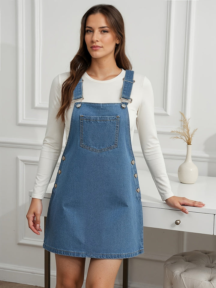 Nora | Button Front Denim Dress