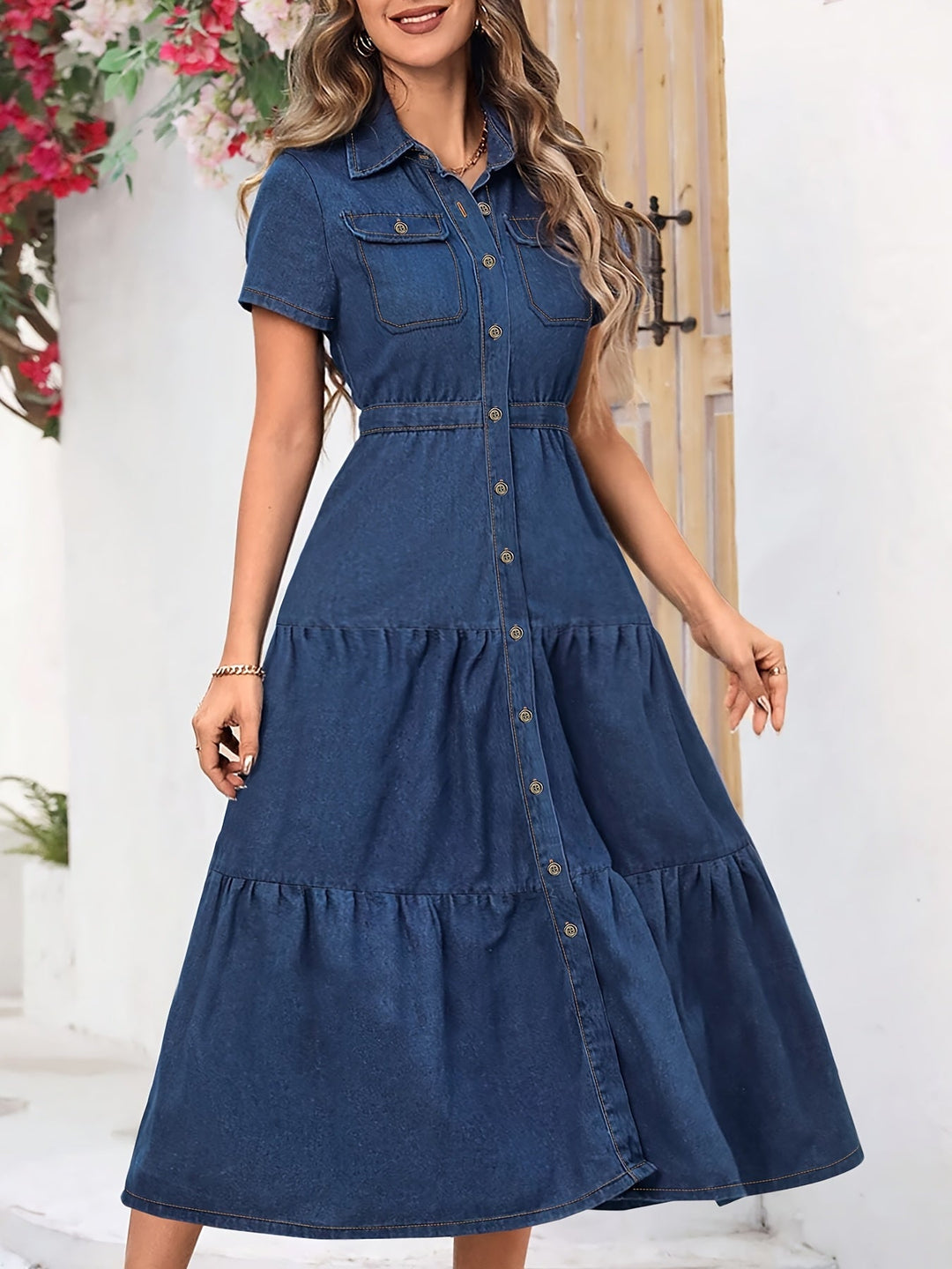 Noelle | Flattering Fit Denim Dress