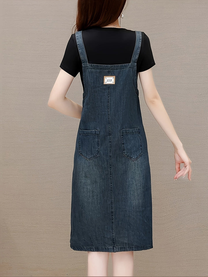 Livia | Sleeveless Denim Dress