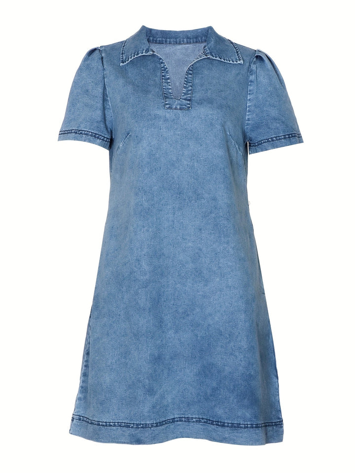 Elena | Vintage Washed Denim Dress