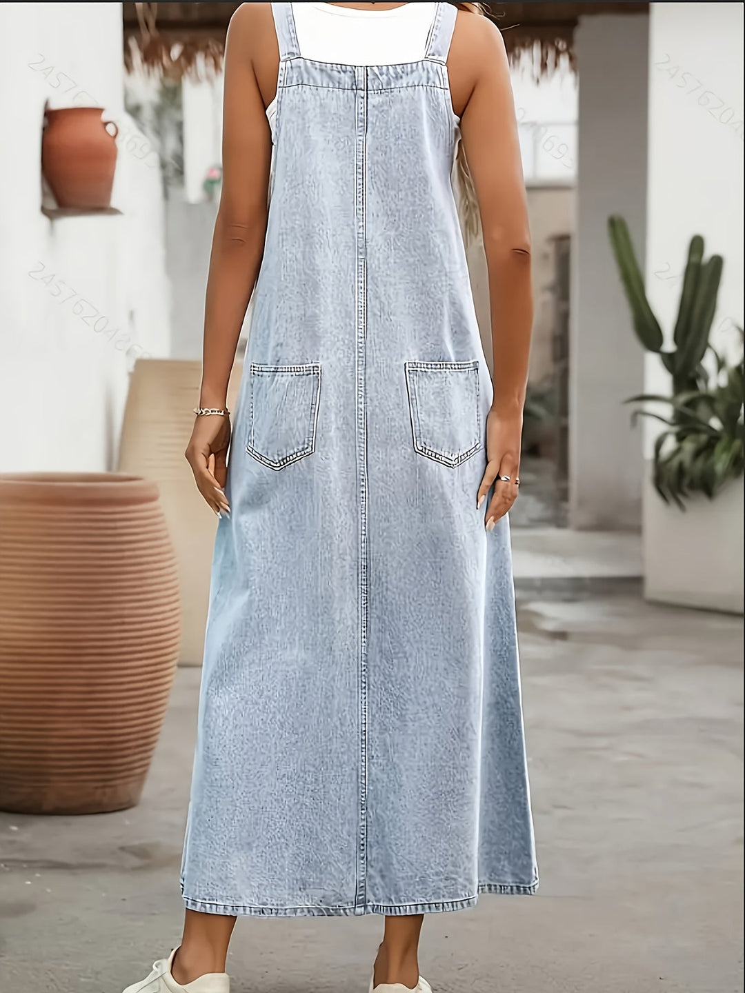 Ivy | Zip Front Denim Dress